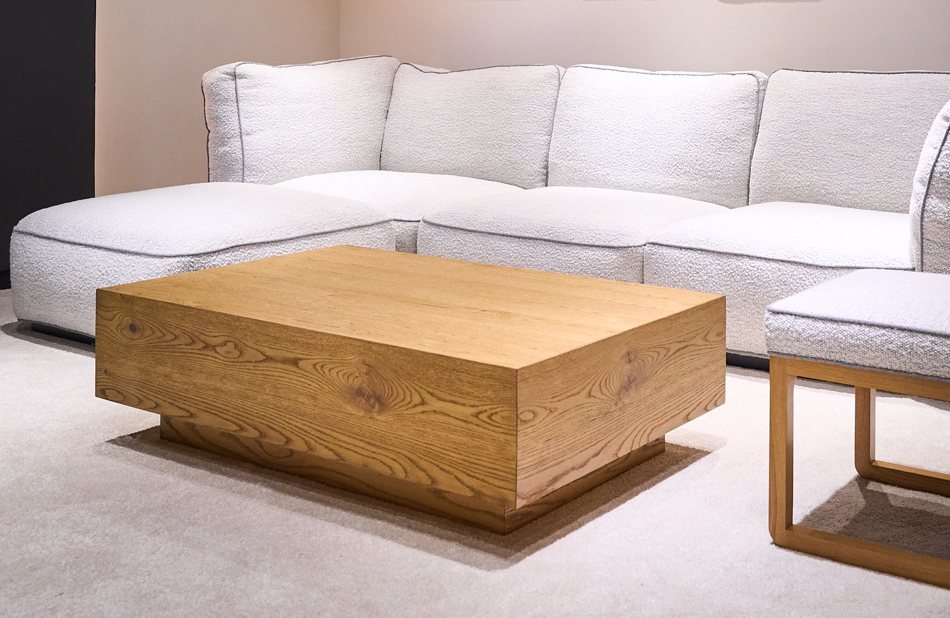 THG bouclé sectional sofa