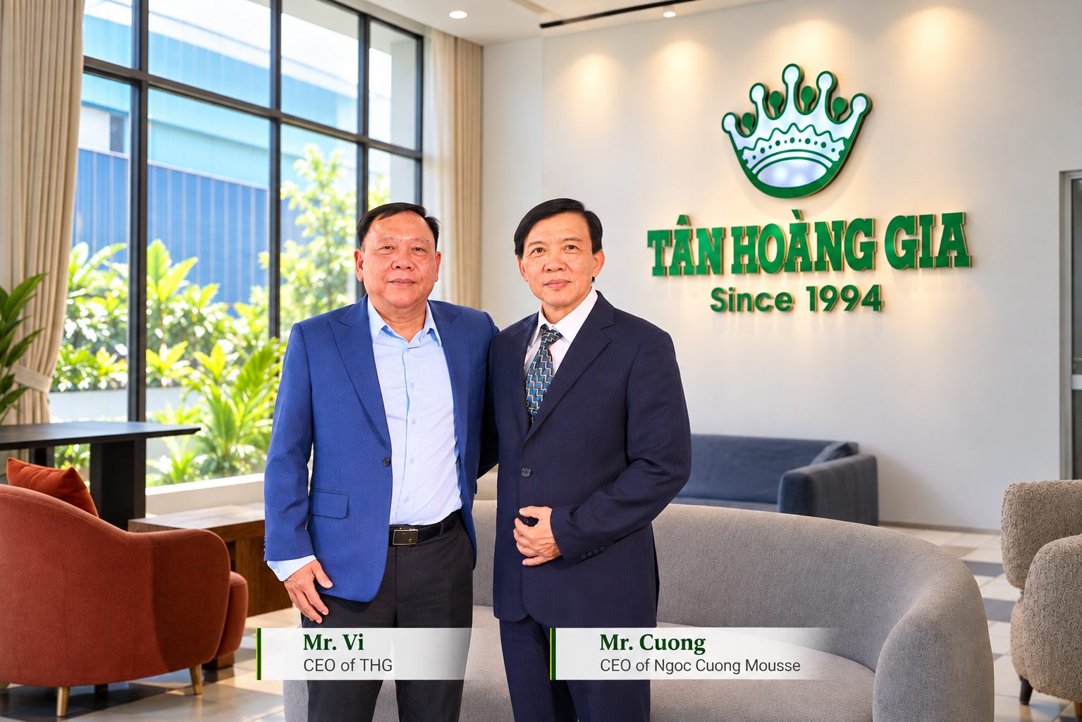 Mr. Hoang Tuong Vi (THG) and Mr. Cuong (Ngoc Cuong Mousse)