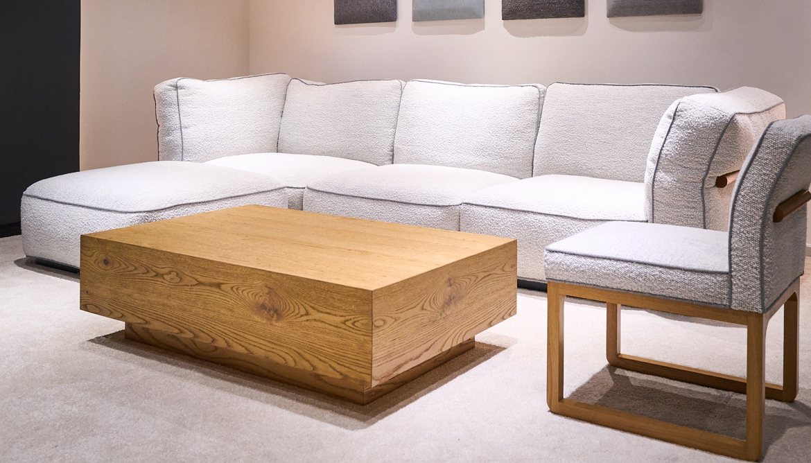 Bouclé sectional sofa by THG