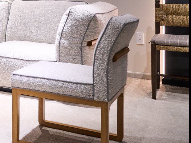 Upholstered lounge chair by THG
