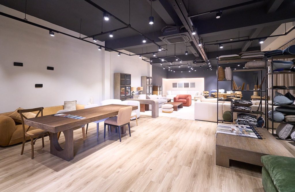 THG showroom – materials and finished products